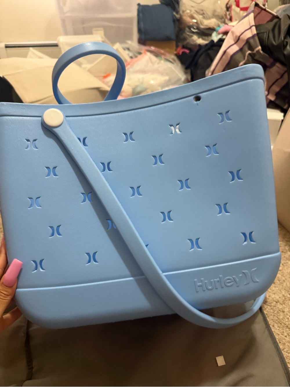 Hurley Light Blue Tote Bag - Casual Everyday Carry